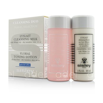 Cleansing Duo Travel Selection Set: Cleansing Milk w/ White Lily 100ml/3oz + Floral Toning Lotion 100ml/3oz